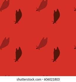 seamless pattern with a fox