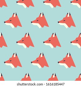 seamless pattern, fox art background design for fabric scarf and decor