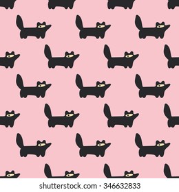 seamless pattern, fox art  background design for fabric and decor