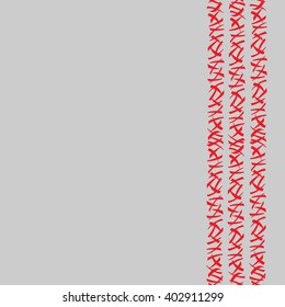 Seamless pattern frame for text with red stripes