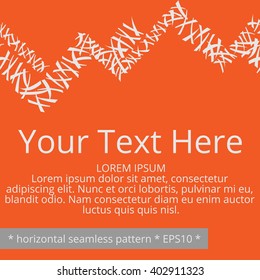 Seamless pattern frame for text with white stripes