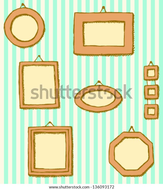 Seamless
pattern with frames. Vector
illustration.