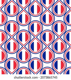 patrón transparente de bandera francesa. ilustración vectorial
