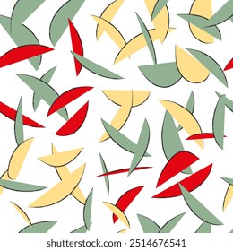 Desenho de mão livre padrão sem costura ilustração