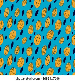 Seamless pattern with freehand elements. For wallpaper, textile, texture.