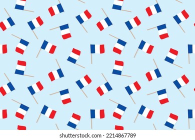 motif harmonieux de drapeaux français - illustration vectorielle