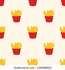 seamless pattern with french fries