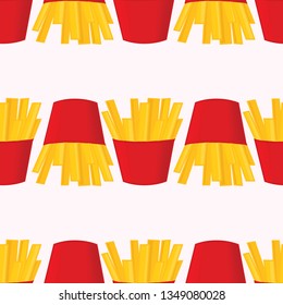 seamless pattern with french fries