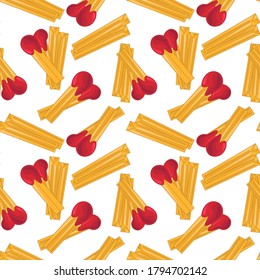 Seamless pattern with French fries. It can be used for textiles of clothing and things, paper products, interior and background for social networks, etc.