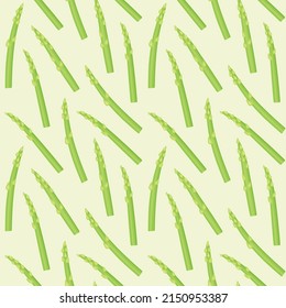 seamless pattern of fresh asparagus - vector illustration