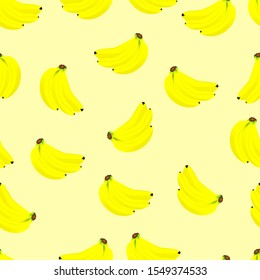 Seamless Pattern Fresh Banana Fruit