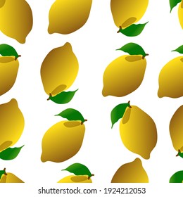 seamless pattern, fresh fruits, lemon vectors