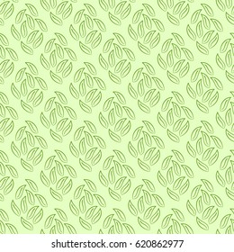 Seamless pattern with fresh green  For wallpapers, cards, banners, eco packaging, scrap booking, flower wrapping, textile, web backgrounds, and more!