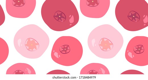 seamless pattern with fresh lingonberries and cranberries on white background. Modern abstract design for packaging, paper, cover, fabric, interior decor
