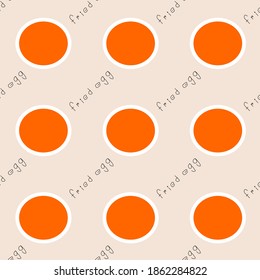 seamless pattern with fried egg	