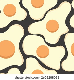 seamless pattern of fried eggs for background,fabric,cover