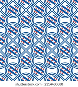 seamless pattern of friesland flag. vector illustration