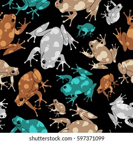 Seamless pattern with frog.