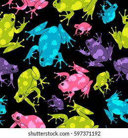 Seamless pattern with frog.