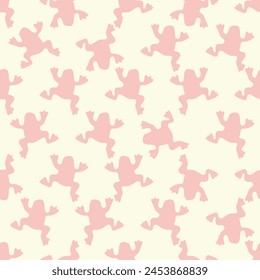 seamless pattern, frog art surface design for fabric scarf and decor
