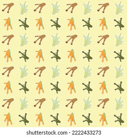 seamless pattern with frog paws, frog-themed illustration, cute paws for screensavers, albums, covers, backgrounds, cards, posters, gift wrapping, textiles, decor, social networks, websites