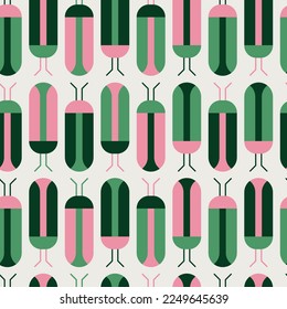 Seamless pattern. Frogs, water lily, insects. Childish cute print. Textile. Wrapping paper. Vector. Background. Texture.