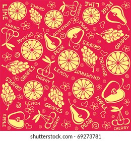 seamless pattern with fruit