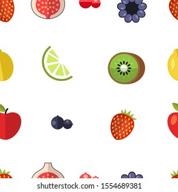 Seamless Pattern with fruit healthy food