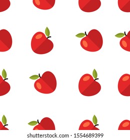 Seamless Pattern with fruit healthy food