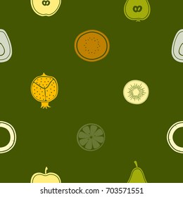 Seamless pattern with fruit icons for your design