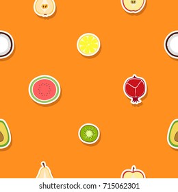 Seamless pattern with fruit icons for your design