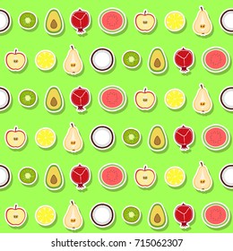 Seamless pattern with fruit icons for your design