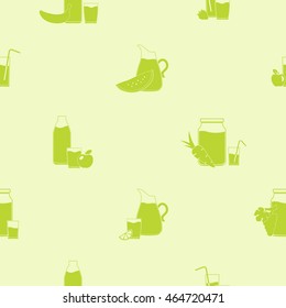 Seamless pattern with Fruit Juice Icons for your design
