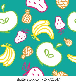 Seamless pattern of fruit. vector background 5