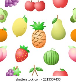 Seamless pattern of fruit vector illustration
