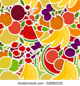 seamless pattern with fruits