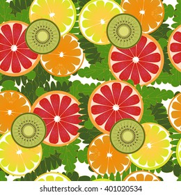 seamless pattern with fruits
