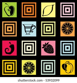 seamless pattern with fruits