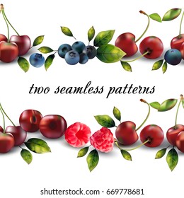 Seamless pattern from fruits.