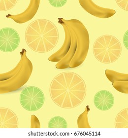 Seamless pattern with fruits