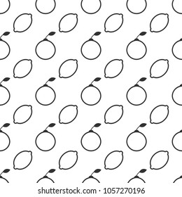 Seamless pattern. Fruits background. Vector illustration.