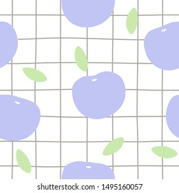 Seamless pattern with fruits. It can be used on a wallpaper, wrapping paper, covers, cards, fabric, packages.