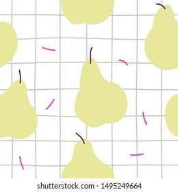 Seamless pattern with fruits. It can be used on fabric, wallpaper, wrapping paper or any packages design.