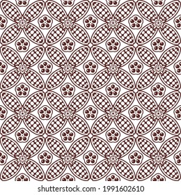 Seamless pattern with fruits and cocoa leaves. Background for packaging chocolate drink and chocolate. 