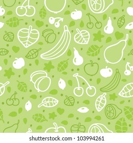 Seamless pattern with fruits - green