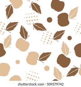 Seamless  pattern of fruits, halftone.