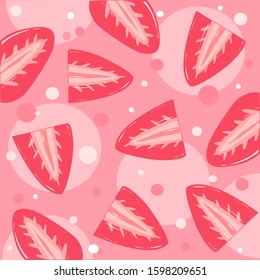Seamless Pattern with fruits, Hand drawn design for greeting cards, fabric, wrapping paper, invitation, stationery, web site background.