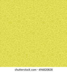 Seamless pattern of fruits. Vector illustration.