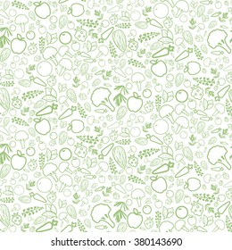 seamless pattern of fruits and vegetables