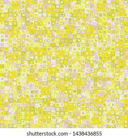 Seamless pattern. Fun camouflage made up of multicolored squares. Spring shades.